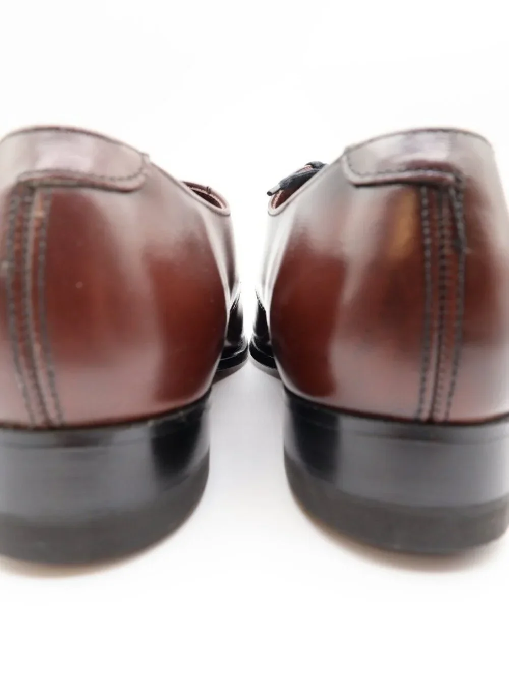Nunn Bush Bristol Derby Dress Shoes Mens 10 D Mahogany Leather NOS